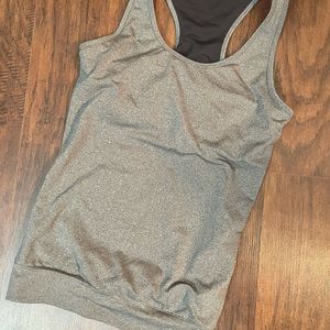 Small - Under Armour Gray Workout Tank w/built in bra